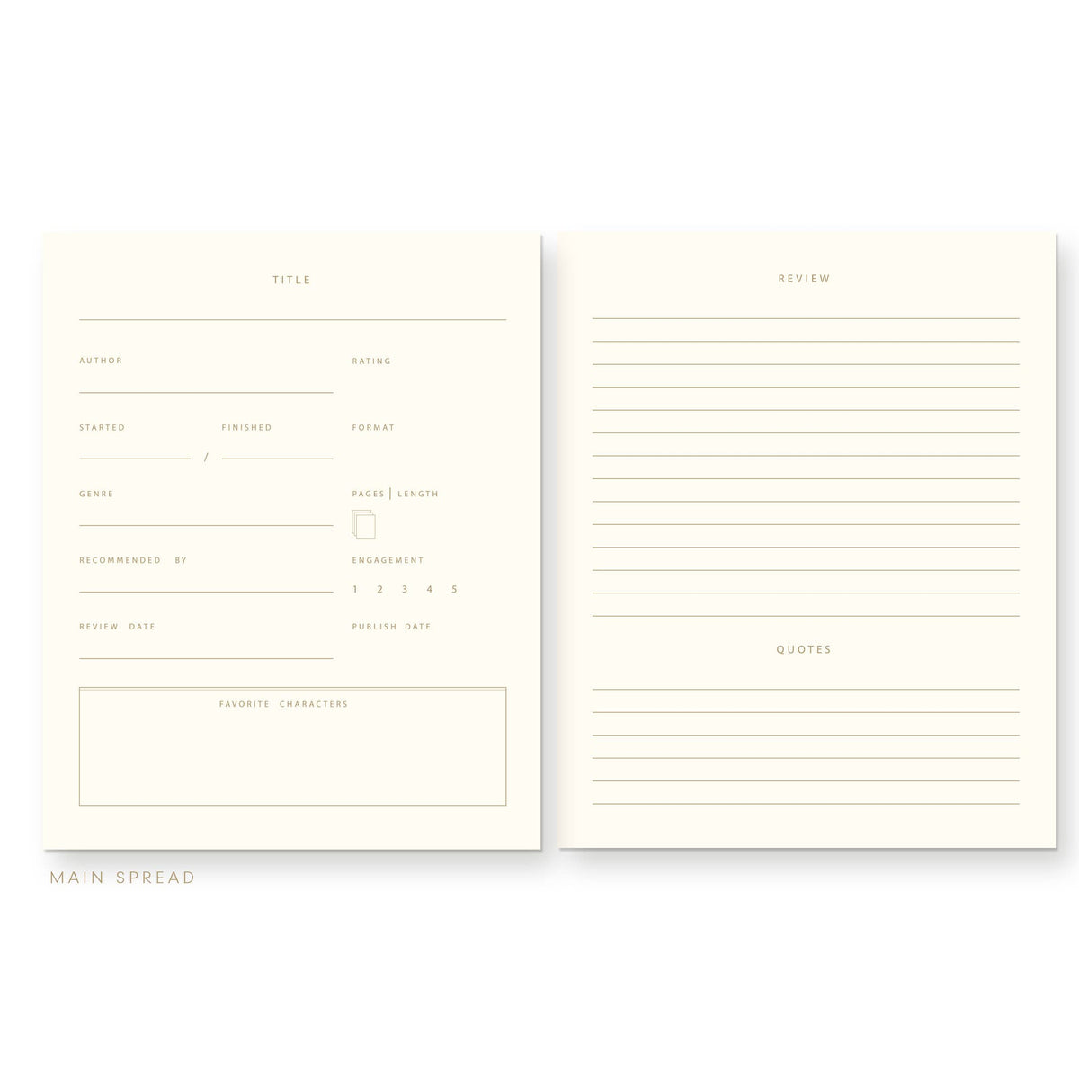 Book Club Member Book Log Reading Journal