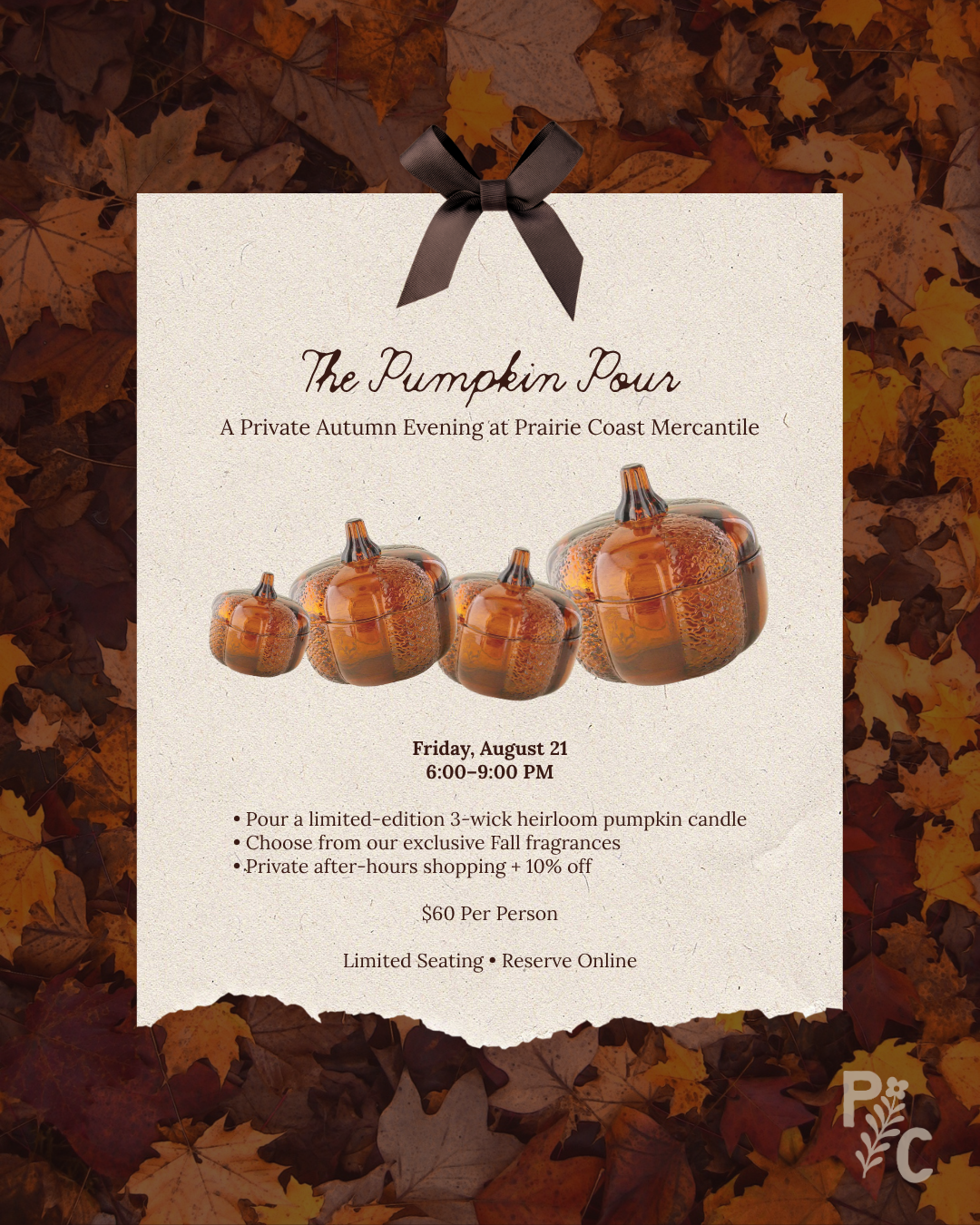 The Pumpkin Pour | An Autumn Candle Workshop