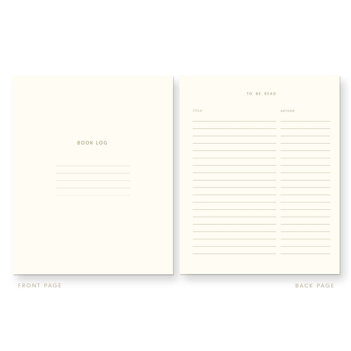 Book Club Member Book Log Reading Journal